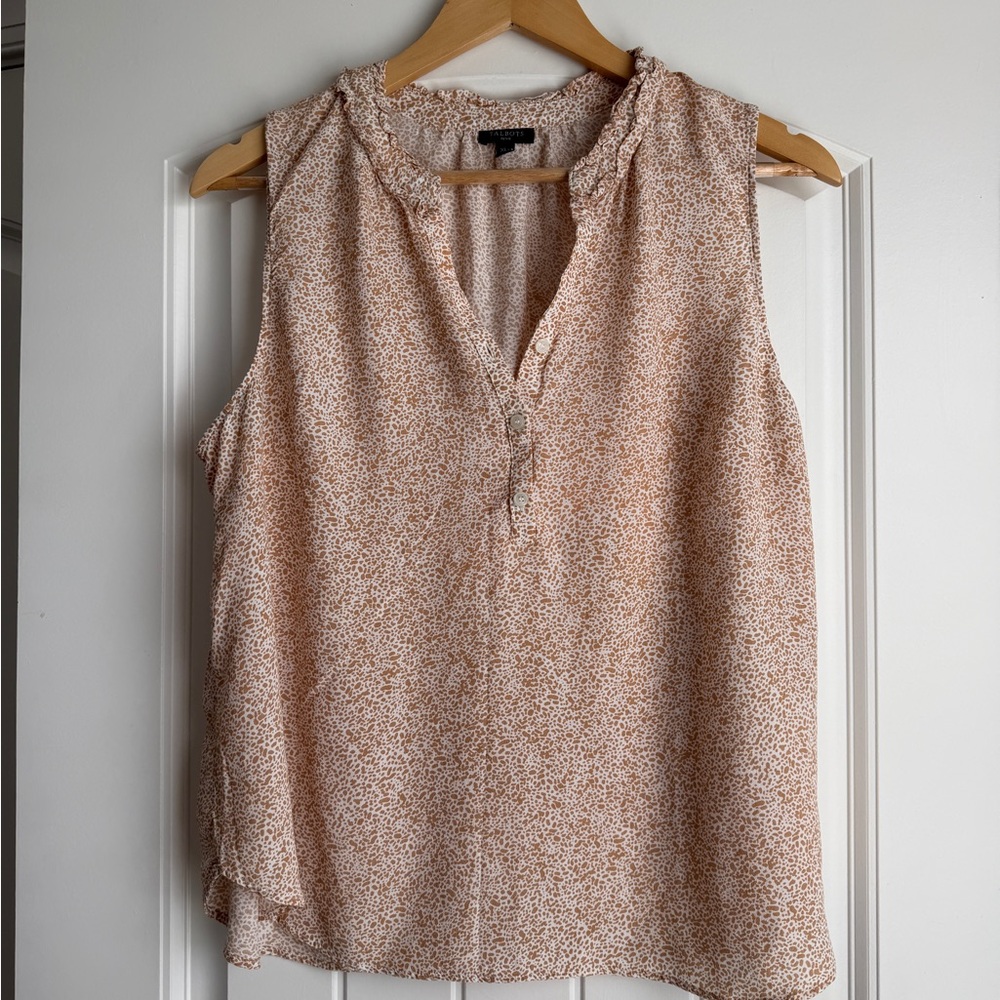 Talbots Beige Floral Blouse